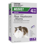 Neovet Flea And Worming For Cats Over 4kg Purple 3 Pack