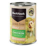 Black Hawk Grain Free Adult Chicken Wet Dog Food 400gm 12 Cans Pet Talk
