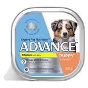 Advance Single Serve Puppy Wet Food Chicken With Rice 100gm 12 Pack