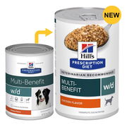 Hill's Prescription Diet W/D Multi-Benefit With Chicken Wet Dog Food 370gm 12 Cans