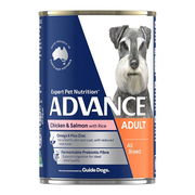Advance Adult All Breed Chicken & Salmon With Rice Wet Dog Food 410gm 12 Cans