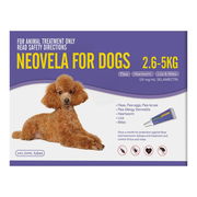 Neovela (Selamectin) Flea And Worming For Dogs 2.5 - 5 Kg Purple 12 Pack