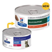 Hill's Prescription Diet M/D Glucosupport Chicken Flavour Wet Cat Food 156gm 24 Cans