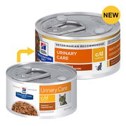 Hill's Prescription Diet C/D Multicare Urinary Care Chicken & Vegetable Stew Wet Cat Food 82gm 24 Cans