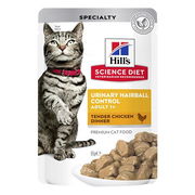 Hill's Science Diet Urinary Hairball Control Adult 1+ Tender Chicken Dinner Recipe Wet Cat Food 85gm 12 Pouches
