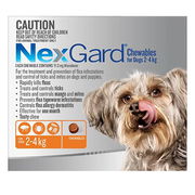 Nexgard Chewables For Very Small Dogs (2 - 4 Kg) Orange 3 Chews