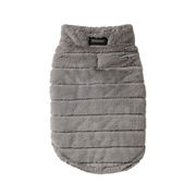 Snooza Wear Faux Fur Puffer Dog Jacket Cloud Grey 1 X Medium Pet Talk