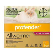 Profender Allwormer For Large Cats 5 To 8kgs (Red) 20 Pipettes Pet Talk