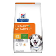 Hill's Prescription Diet C/D Multicare Urinary + Metabolic Weight Chicken Flavour Dry Dog Food  3.85 Kg