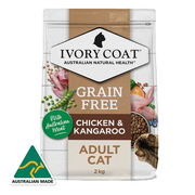 Ivory Coat Grain Free Adult Chicken & Kangaroo Dry Cat Food  2 Kg