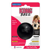 Kong Ball Rubber Toy For Dogs - Extreme Black 11 X Medium/Large