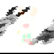 Snuggle Pals Christmas Holiday Toy For Dogs And Cats - Grey Dog 1 Pack