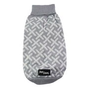 Dan & Sam Dog Jumper With Leg Straps Grey Kisses 45 Cm