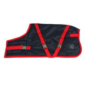 Zeez Waterproof Supreme Dog Coat Navy Stone/Red 1  X Size 17