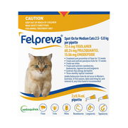 Felpreva Spot-On For Medium Cats 2.5 To 5kg 2 Pipettes