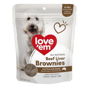 Love Em Beef Liver Brownies Treats For Dogs  250 Gm