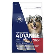 Advance Adult Medium Breed Turkey With Rice Dry Dog Food  3 Kg