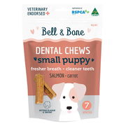 Bell And Bone Dental Chews Salmon And Carrot For Small Puppies 1 Pack (7 Sticks)