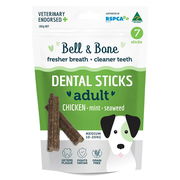 Bell And Bone Dental Sticks Chicken Mint And Seaweed For Medium Dogs 1 Pack (7 Sticks)