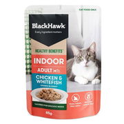 Black Hawk Healthy Benefits Indoor Adult 1+ Chicken & Whitefish Chunks In Gravy Wet Cat Food 85 Gms 12 Pack