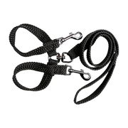 Beau Pets Double Nylon - Brace Lead - Black 20 Mm X 135cm