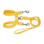 Beau Pets Double Nylon - Brace Lead - Gold 20 Mm X 135cm