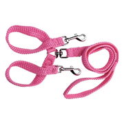 Beau Pets Double Nylon - Brace Lead - Pink 20 Mm X 135cm