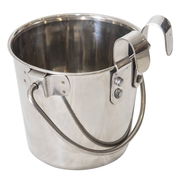 Superior Pet - Stainless Steel Flat Sided Bucket  5.7 Ltrs