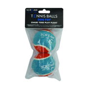 Scream Tennis Balls Dog Toy - Loud Blue And Orange 2 X 6.5cm - Medium