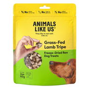 Animals Like Us Grass-Fed Lamb Tripe Freeze-Dried Raw Dog Treats  60 Gm