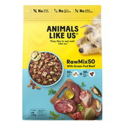 Animals Like Us Rawmix50 With Grass-Fed Beef Dry Dog Food  1.8 Kg