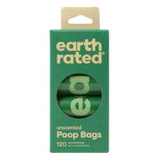 Earth Rated Dog Poop Bags Refill Rolls - Unscented 120 Bags