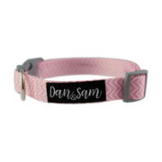 Dan & Sam Adjustable Polyester Webbing Collar For Dogs - Candy Floss 1 X Medium