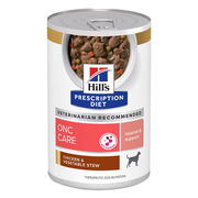 Hill's Prescription Diet Onc Care Nourish & Support Chicken & Vegetable Stew Wet Dog Food 354gm 12 Cans