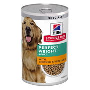 Hill's Science Diet Perfect Weight Adult With Chicken & Vegetables Wet Dog Food 363gm 12 Cans