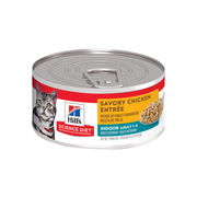 Hill's Science Diet Indoor Adult 1-6 Savory Chicken Entree Wet Cat Food 156gm 24 Cans