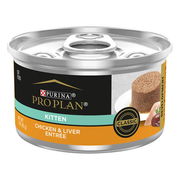 Pro Plan Kitten Chicken & Liver Entree Wet Cat Food 85gm 24 Cans
