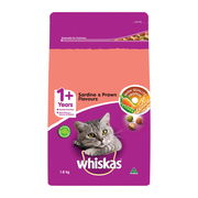 Whiskas Adult 1+ Years Sardine & Prawn Flavours Dry Cat Food  1.8 Kg