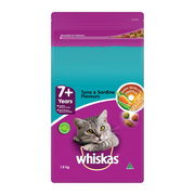 Whiskas Adult 7+ Years Tuna & Sardine Flavours Dry Cat Food  1.8 Kg