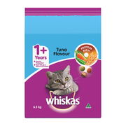 Whiskas Adult 1+ Years Tuna Flavour Dry Cat Food  6.5 Kg