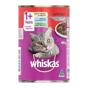 Whiskas Adult 1+ Years With Beef Loaf Wet Cat Food 400gm 24 Cans