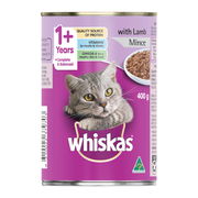 Whiskas Adult 1+ Years With Lamb Mince Wet Cat Food 400gm 24 Cans