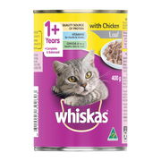 Whiskas Adult 1+ Years With Chicken Loaf Wet Cat Food 400gm 24 Cans
