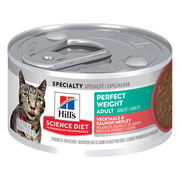 Hill's Science Diet Perfect Weight Adult Vegetable & Salmon Medley Wet Cat Food 82gm 24 Cans