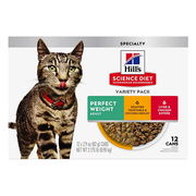 Hill's Science Diet Perfect Weight Variety Pack Wet Cat Food 82gm 12 Cans