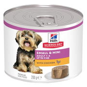 Hill's Science Diet Small & Mini Adult 1-6 Mousse With Chicken Wet Dog Food 200gm 12 Cans