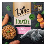 Dine Farm Collection In Sauce With Salmon Sweet Potato And Spinach Wet Cat Food 85gm 28 Pack
