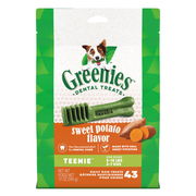 Greenies Sweet Potato Flavor Dental Dog Treats Teenie 2 - 7kg 340 Gm