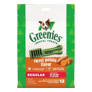 Greenies Sweet Potato Flavor Dental Dog Treats Regular 11 - 22kg 340 Gm