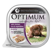 Optimum With Chicken, Rice & Vegetables Puppy Wet Dog Food 100gm 12 Pack